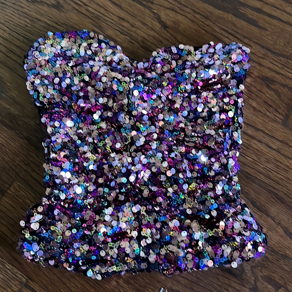 Shimmering Zara Tube top RARE party top